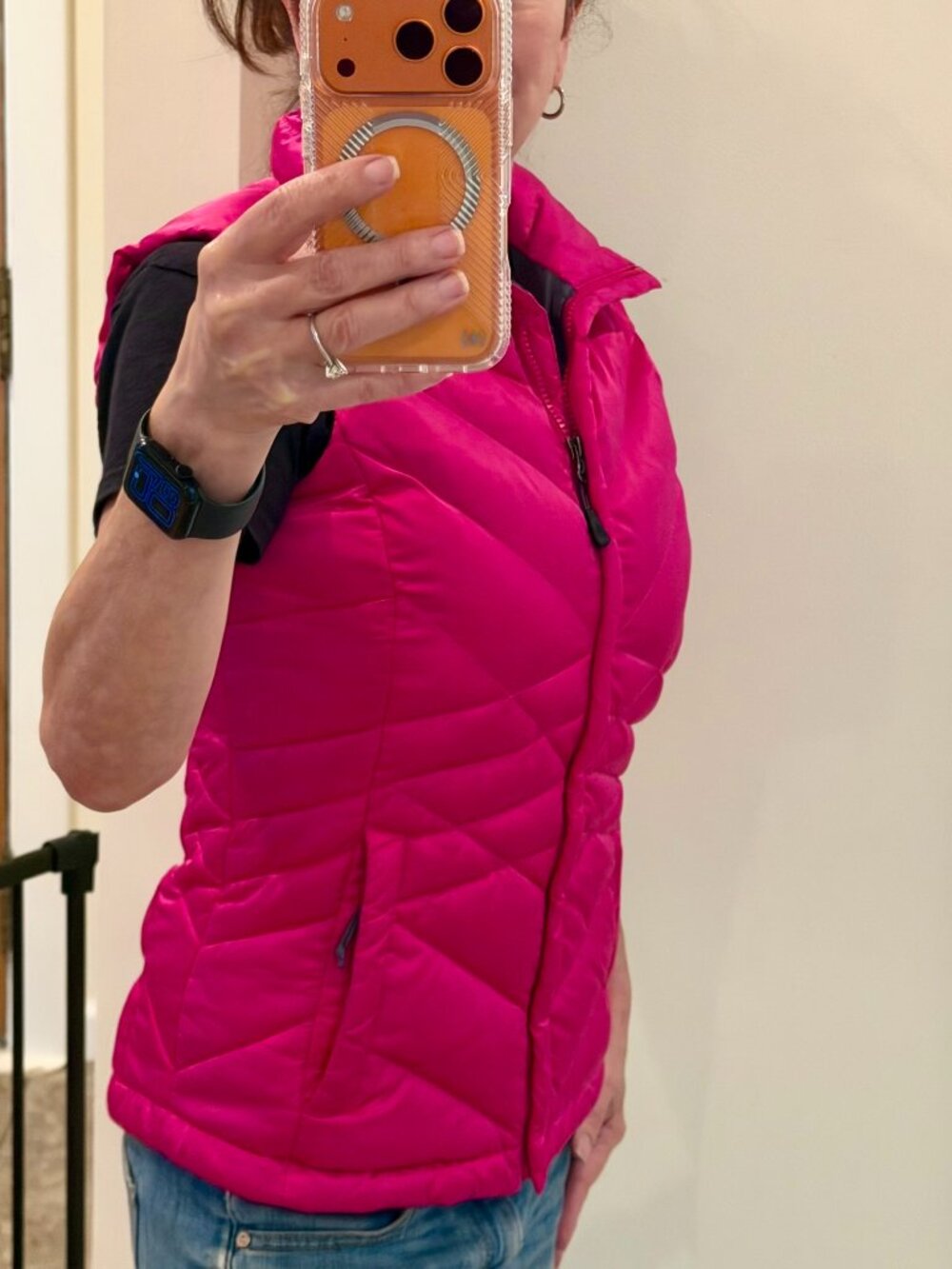 The North Face Women’s Puffer Winter Vest XS – Hot Pink/Fuchsia – Zip Pockets
